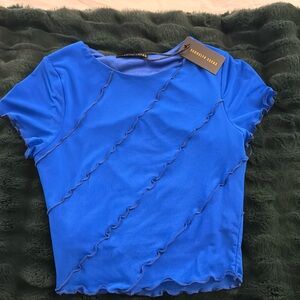 Brooklyn Karma blue mesh tshirt